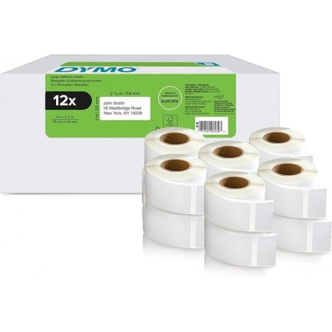 Etykieta na adres zwrotny - 25 x 54 mm, biała - VALUE PACK 12 szt. 2177563 DYMO Dymo Etykieta na adres zwrotny - 25 x 54 mm, biała - VALUE PACK 12 szt. 2177563 DYMO Dymo