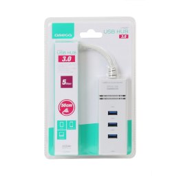 HUB USB OMEGA 4x USB-A 3.0 OUH34W Platinet