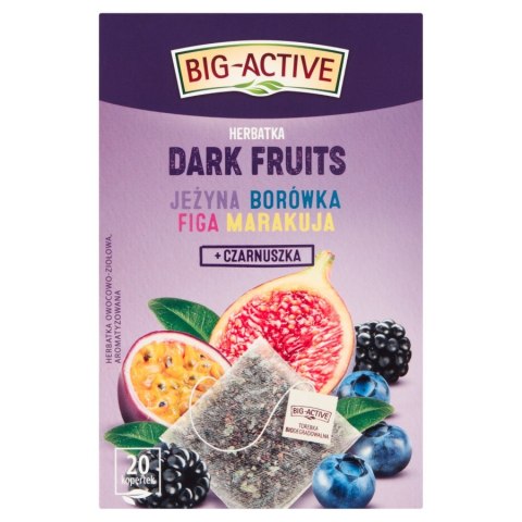 Herbata BIG-ACTIVE DARK FRUTIS 20 kopert/45g owocowo-ziołowa Big-Active Herbata BIG-ACTIVE DARK FRUTIS 20 kopert/45g owocowo-ziołowa Big-Active