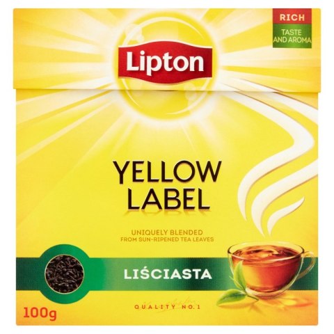 Herbata LIPTON YELLOW LABEL liściasta 100g Lipton Herbata LIPTON YELLOW LABEL liściasta 100g Lipton