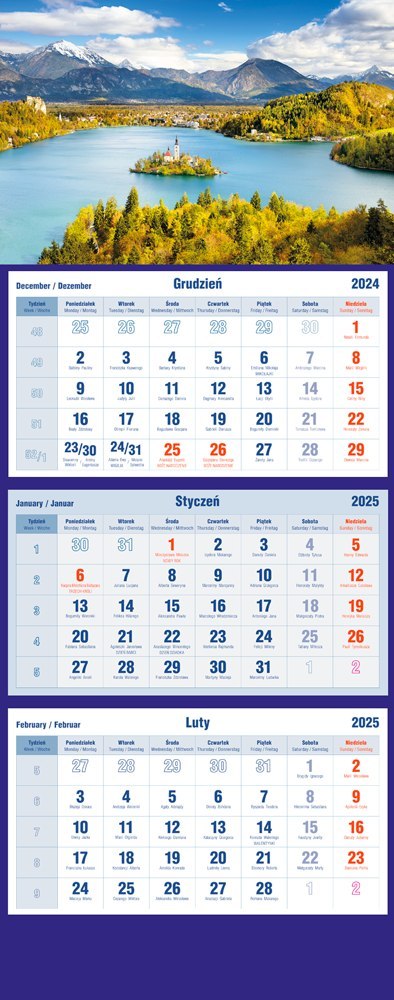 Kalendarz trójdzielny 2025 Wyspa Michalczyk i Prokop T-105T-05 Michalczyk i Prokop