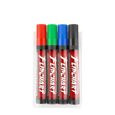 Marker FLIPCHART Kamet mix 1,0-3,0mm okrągła końcówka 4 sztuki kolory 73366 Titanum