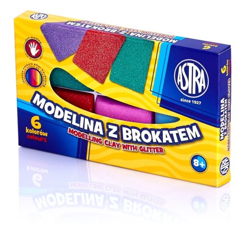 Modelina z brokatem Astra 6 kolorów, 304109001 Astra Modelina z brokatem Astra 6 kolorów, 304109001 Astra