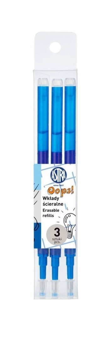Wkłady ścieralne OOPS! - niebieski 3 sztuki ASTRA, 209022002 Astra Wkłady ścieralne OOPS! - niebieski 3 sztuki ASTRA, 209022002 Astra