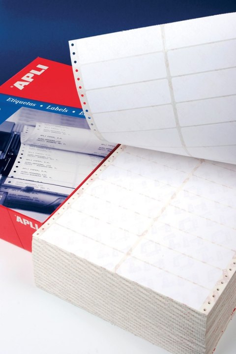 Etykiety do drukarek igłowych, 88,9X36MM, 2 kolumny, prostokątne, AP15 88.9*36 APLI Apli