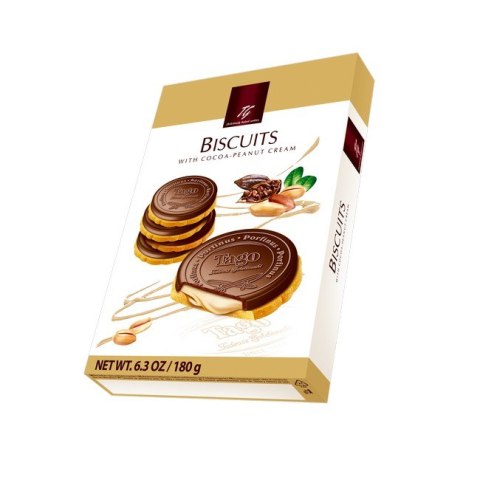 Kardynałki z kremem kakaowo-orzechowym 180g TAGO Tago