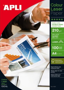 Papier FOTO A4 210g (100)11833 błyszczący LASER APLI Apli