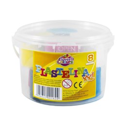 Plastelina xxl 8-kolorowa,wiaderka 0,5 kg Sweet Colours 01624 KOMA-PLAST Koma Plast