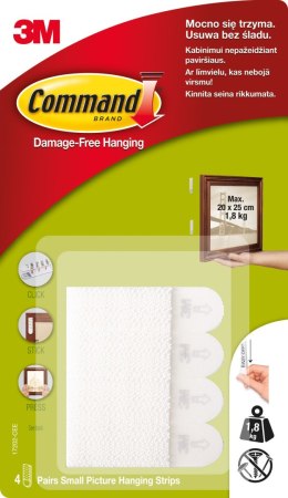 Rzepy_3M COMMAND do wieszania obrazów małe 17202 3M-XA004837523 4 szt małe Command 3M