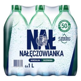 Woda NAŁĘCZOWIANKA gazowana 1.0L butelka PET zgrzewka 6 szt. Nałęczowianka