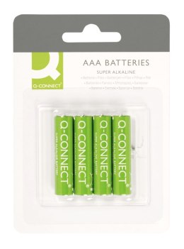 Baterie super-alkaliczne AAA, LR03, 1,5V, 4szt., typu Q-CONNECT KF00488 Q-Connect