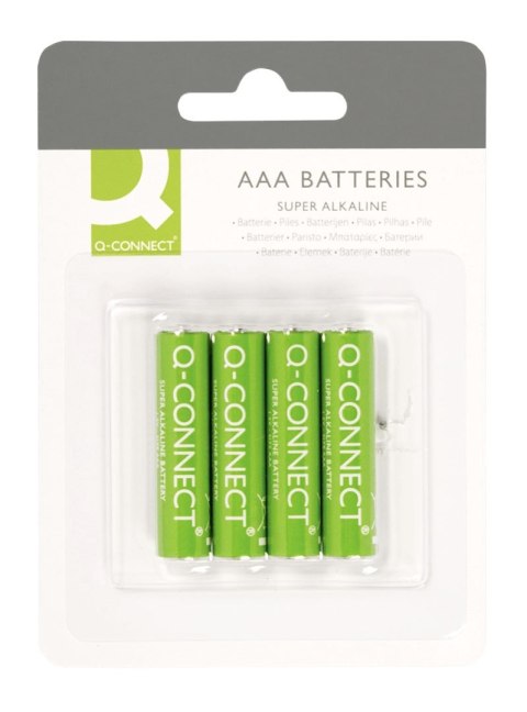 Baterie super-alkaliczne AAA, LR03, 1,5V, 4szt., typu Q-CONNECT KF00488 Q-Connect