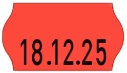 Etykiety cenowe w rolce do metkownicy jednorzędowej Meto 22x12 mm, czerwone opakowanie 6 rolek M30014355 Meto