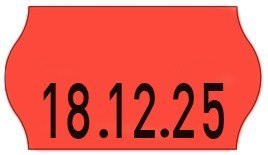 Etykiety cenowe w rolce do metkownicy jednorzędowej Meto 22x12 mm, czerwone opakowanie 6 rolek M30014355 Meto