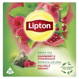 Herbata LIPTON PIRAMID MALINA i GRANAT (20 saszetek) zielona Lipton