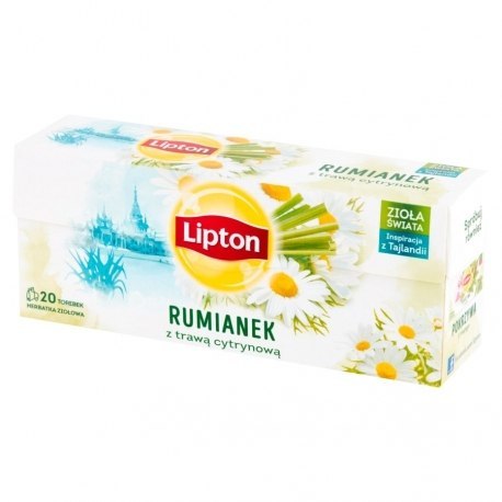 Herbata LIPTON TAJLANDIA rumianek z trawą cytrynową CAMOMILE 20t ziołowa Lipton
