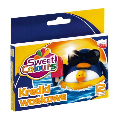 Kredki woskowe 12 kolorów Sweet Colours 01327 KOMA-PLAST Koma Plast
