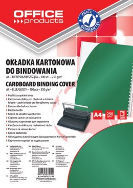 Okładki do bindowania , karton, A4, 250gsm, błyszczące, 100szt., zielone, typu OFFICE PRODUCTS 20232515-02 Office Product
