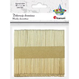 Patyczki drewniane naturalne (100) 9,3cm 361577 TITANUM Titanum