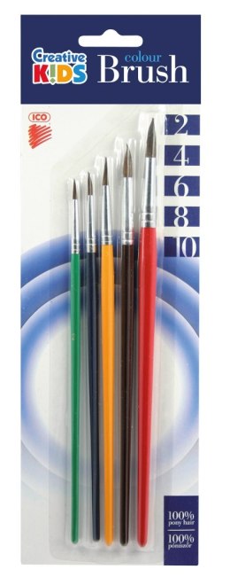 Pędzle 2-4-6-8-10 na blistrze ICKPE1 Biella