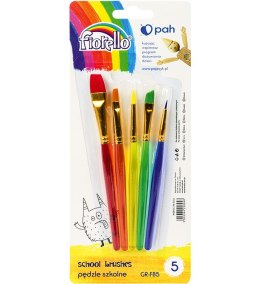 Pędzle szkolne 5szt. różne kształty GR-FB5 FIORELLO 170-2215 Fiorello