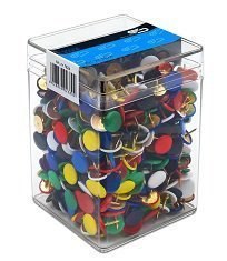 Pinezki kolorowe (750szt) 3751 E&D plastikowe pudełko Victory Office