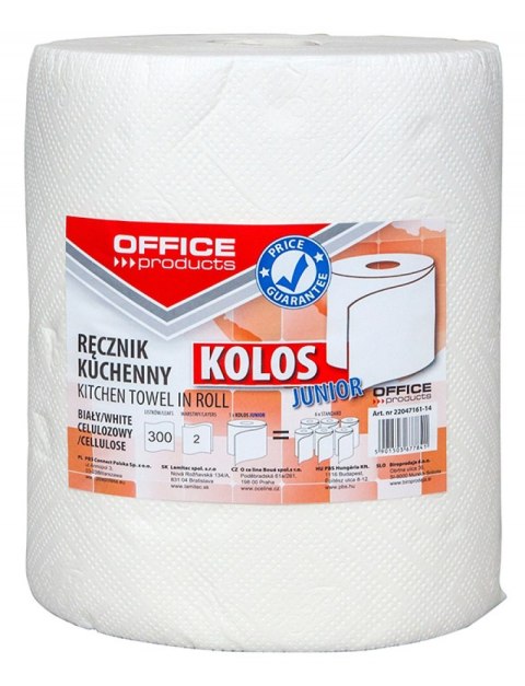Ręczniki kuchenne celulozowe Kolos Junior, 2-warstwowe, 300 listków, 60m, białe, typu OFFICE PRODUCTS 22047161-14 Office Product