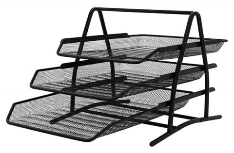 Zestaw 3 szuflad matal siatka czarny KF00823 Q-CONNECT 278X275X350 Q-Conect