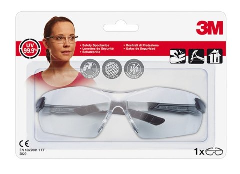 Okulary ochronne 3M Clear (2820), transparentne 3M
