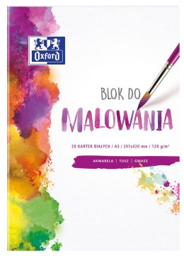 Blok do malowania OXFORD A3 20k 120G biały 400093196 Oxford