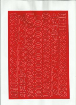 CYFRY samop. 2cm (8) czerwone ARTDRUK Artdruk