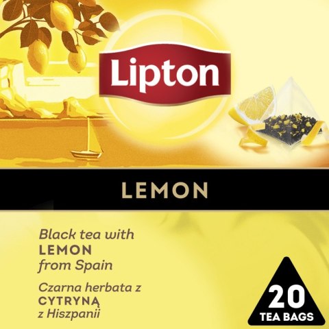 Herbata LIPTON PIRAMID LEMON cytryna (20 saszetek) Lipton