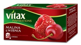 Herbata VITAX INSPIRATIONS MALINA&WIŚNIA 20t*2g zawieszka Vitax