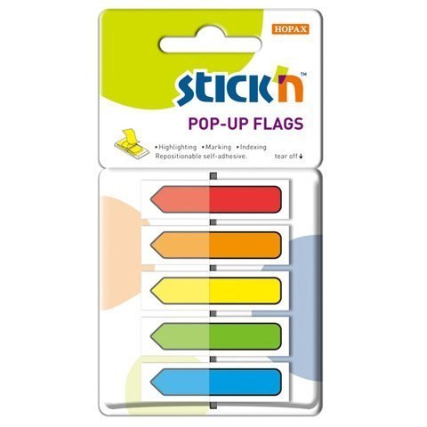 Zakładki indeksujące w podajniku strzałka (150sztuk) STICKN 26003 StickN