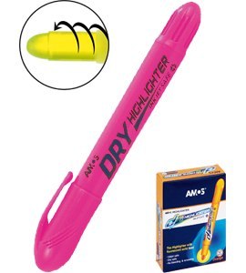 Zakreślacz w sztyfcie AMOS HLD12 DGR, różowy, 160-1950 Amos