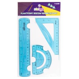 Zestaw geometryczny elastyczny niebieski SSC073 Strigo