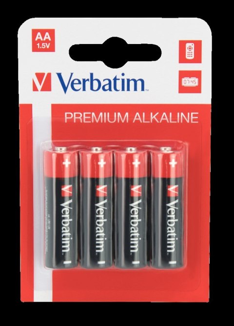 Baterie VERBATIM ALKALICZNE LR06 AA BLISTER 4szt. 49921 Verbatim