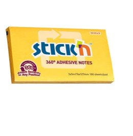 Bloczek STICKN 127x76mm 360stopni ciemno zółty 21555 StickN
