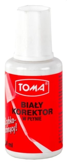 Korektor w płynie, w buteleczce z pędzelkiem 20ml biały TO-019 Toma Toma