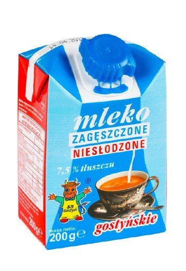 Mleko GOSTYŃ 7,5% zagęszczone niesłodzone 200g GOSTYŃ