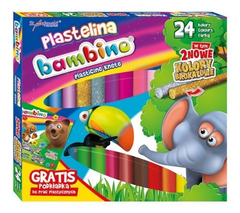 Plastelina BAMBINO 24 kolorów podkładka GRATIS St.Majewski Bambino Plastelina BAMBINO 24 kolorów podkładka GRATIS St.Majewski Bambino