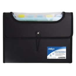 Teczka VFILE PP A4 z 12 przekładkami czarna SF038 STRIGO Strigo