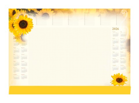 Terminarz -Planer A2 z listwą 2025 Słoneczniki Michalczyk i Prokop T-1-A2-5 kalendarz biuwar Michalczyk i Prokop