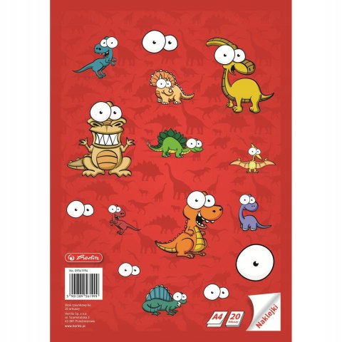 Blok rysunkowy A4 20k. z naklejkami Herlitz Herlitz
