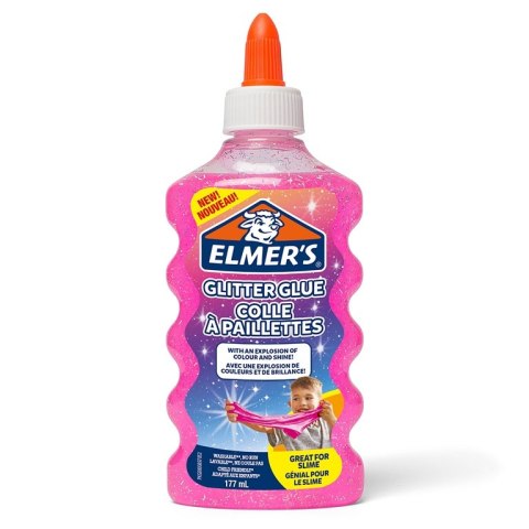 Elmers klej brokatowy, różowy, zmywalny i przyjazny dzieciom, 177ml, 2077249 Elmers Elmers klej brokatowy, różowy, zmywalny i przyjazny dzieciom, 177ml, 2077249 Elmers