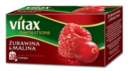 Herbata VITAX INSPIRATIONS Żurawina&Malina (20 saszetek) 40g zawieszka Vitax