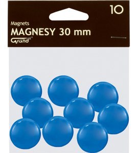 Magnes 30mm GRAND, niebieski, 10 szt 130-1696 Grand Magnes 30mm GRAND, niebieski, 10 szt 130-1696 Grand