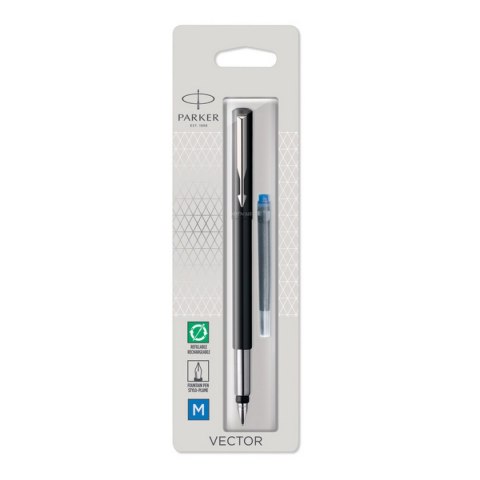 Pióro wieczne (M) VECTOR STANDARD BLACK CT PARKER, S0881041, blister Parker Pióro wieczne (M) VECTOR STANDARD BLACK CT PARKER, S0881041, blister Parker