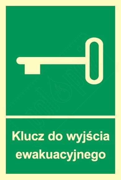 Tabliczka Klucz do wyjścia ewakuacyjnego 150x205 ZZ-21e/7163ZN (X) Reis