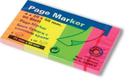Zakładki indeksujące 50x20x4 neonowe (4x50fiszek) 5552 OP5552004-5224004 KOH I NOOR Koh-i-noor